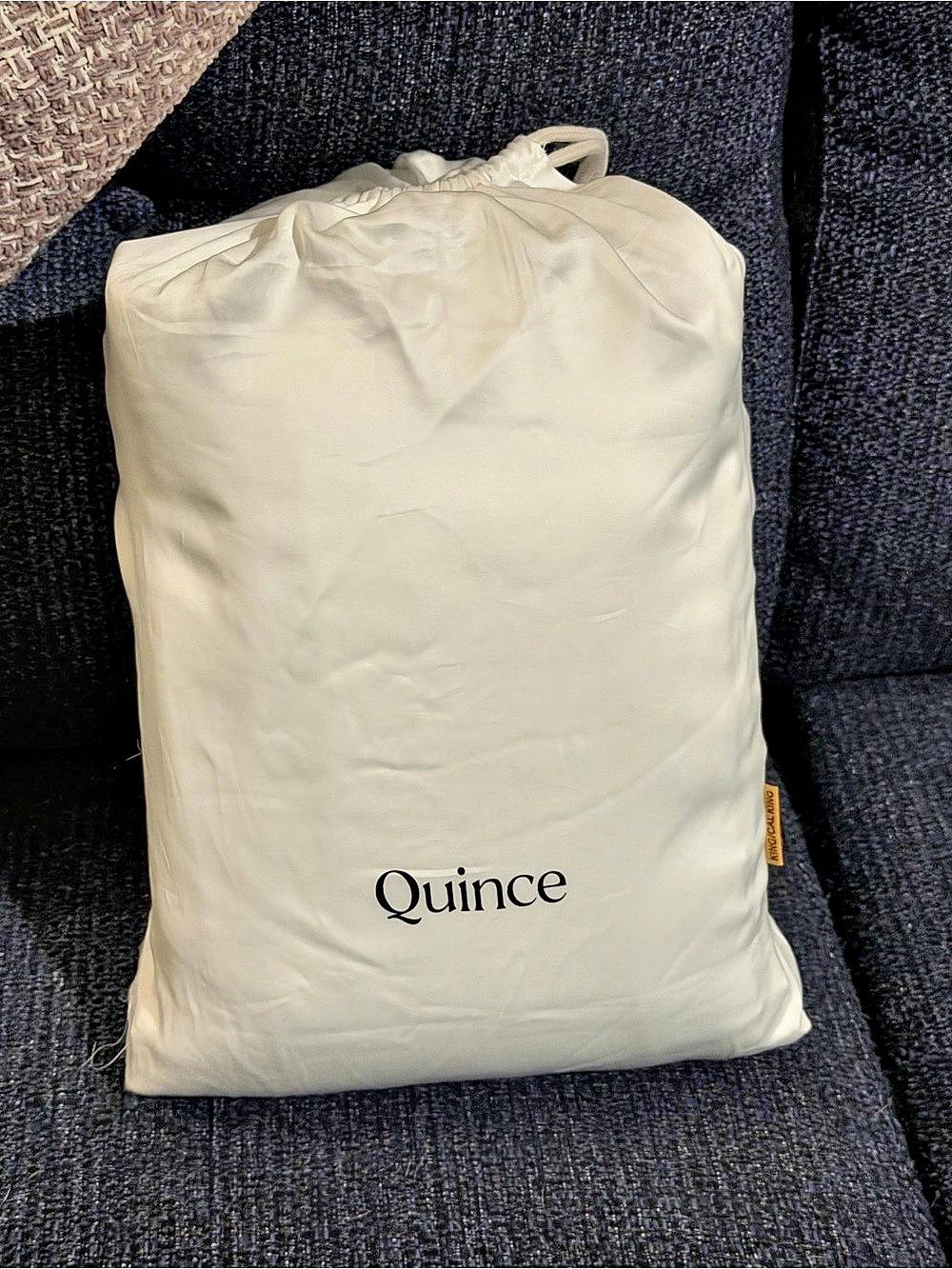 Quince 100% cotton Sateen Duvet Cover Set White King/Cal King